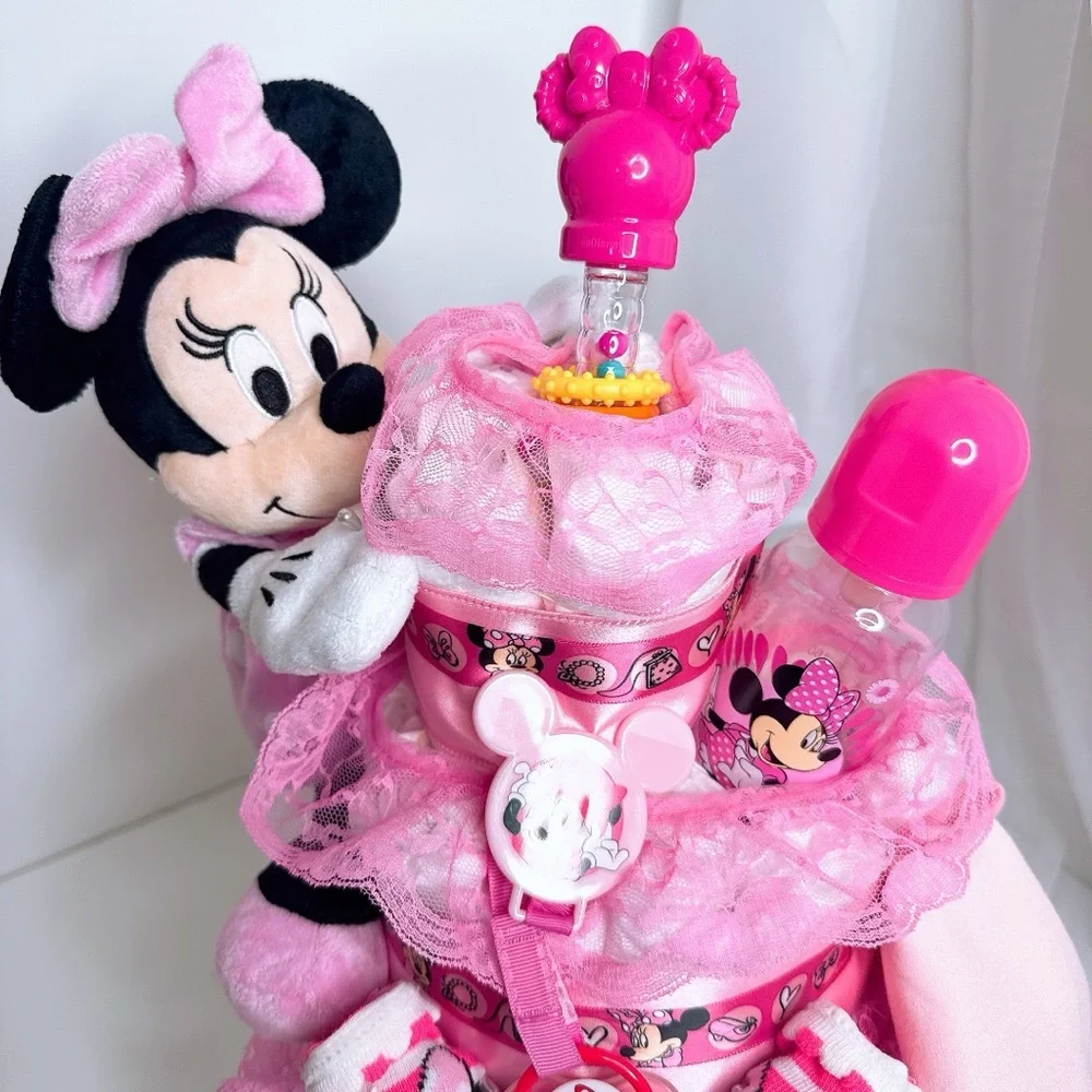 Minnie Mouse Diaper Cake, Baby Shower Gift